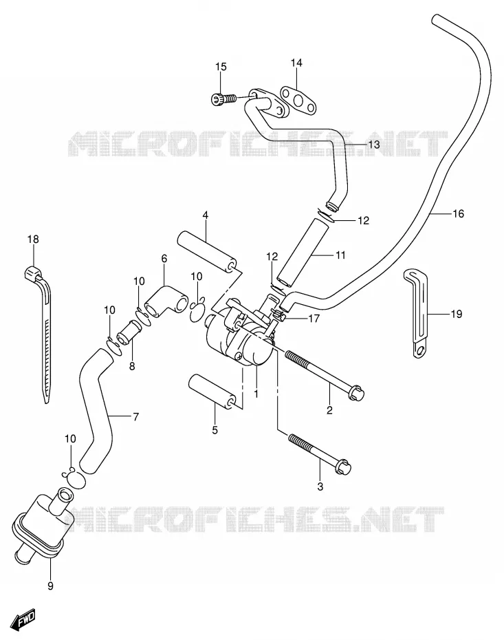 ANTI POLLUTION SYSTEM Suzuki MOTO 400 DR-Z 2003  DR-Z400SK3(E2)