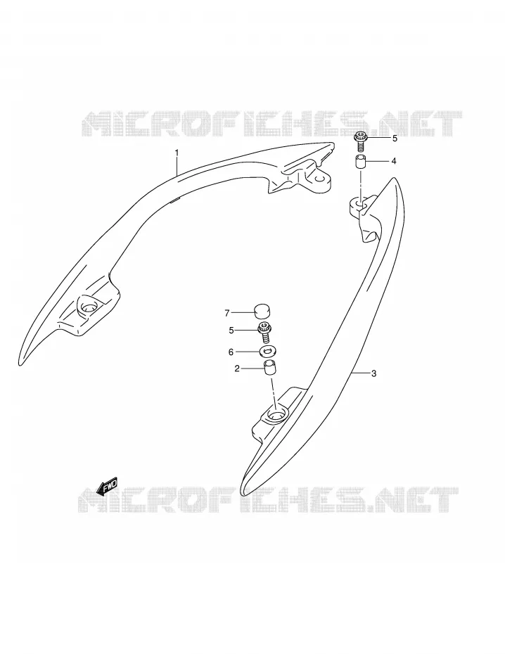 BACKREST (SIDE)(MODEL K4) Suzuki SCOOTER 250 BURGMAN 2003  AN250K3(E2)