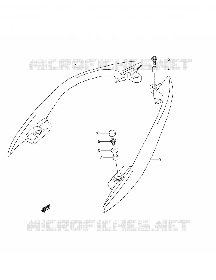 BACKREST (SIDE)(MODEL K4) Suzuki SCOOTER 400 BURGMAN 2005  AN400K5(E2)