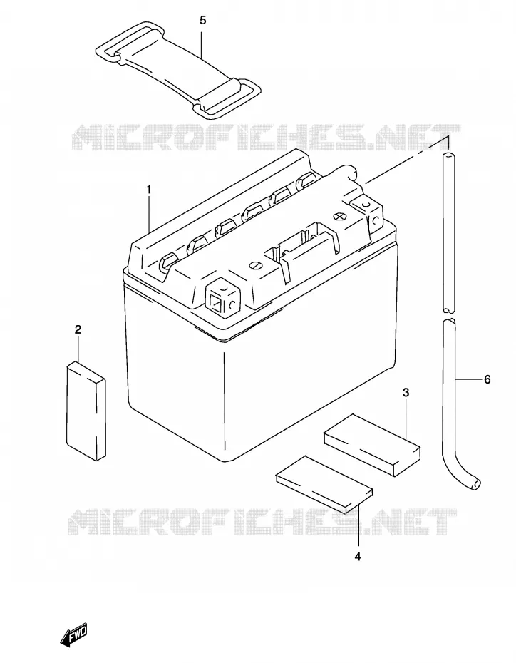 BATTERY (MODEL K1/K2) Suzuki SCOOTER 50 KATANA 2004  AY50WK4(P19)