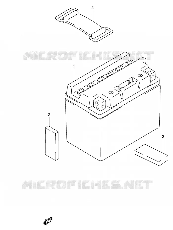 BATTERY (MODEL K3/K4) Suzuki SCOOTER 50 KATANA 2004  AY50WK4(P19)
