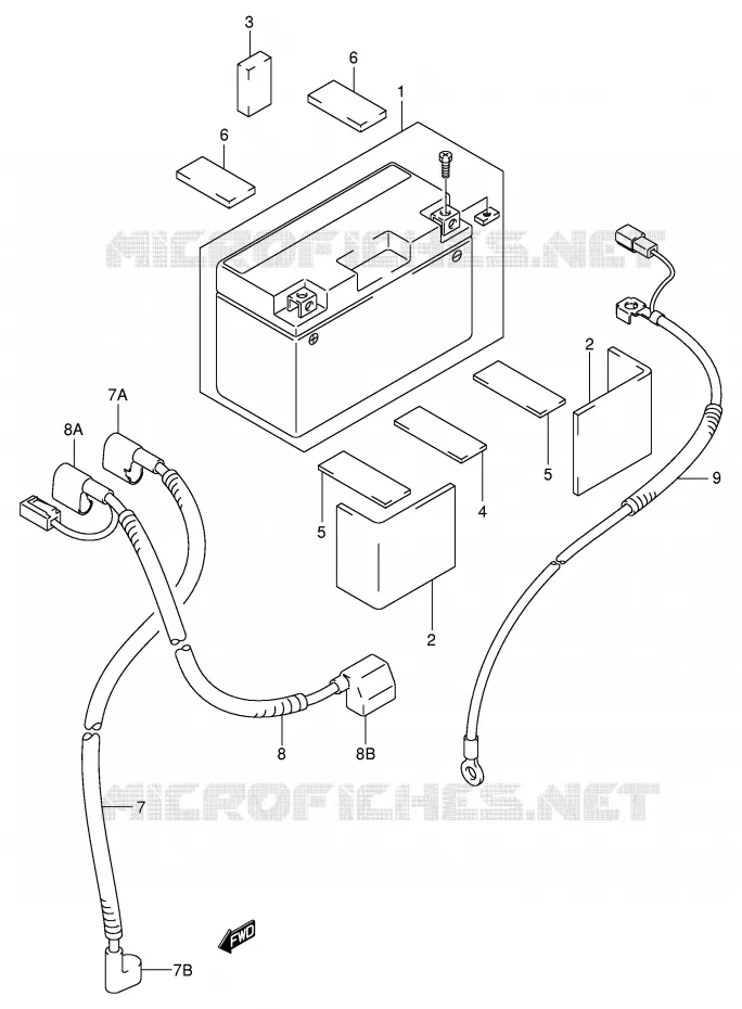 BATTERY Suzuki MOTO 400 DR-Z 2000  DR-Z400SY(E2)