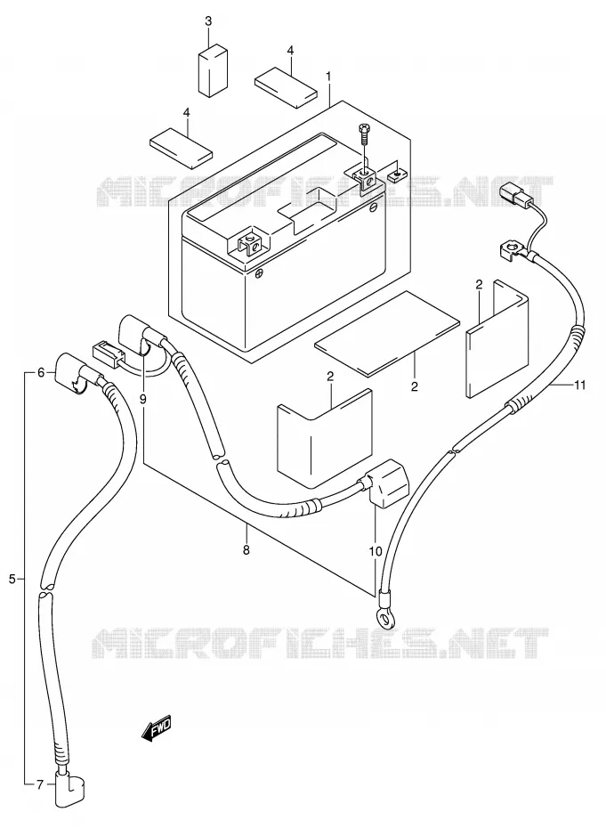 BATTERY Suzuki MOTO 400 DR-Z 2006  DR-Z400EK6(E3/E28)