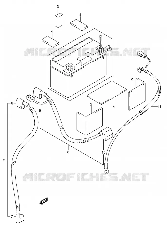BATTERY Suzuki MOTO 400 DR-Z 2009  DR-Z400SK9(E3/E28)