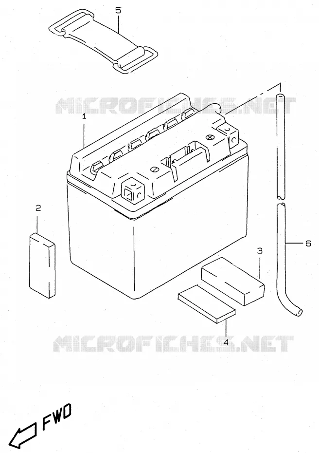 BATTERY Suzuki SCOOTER 50 KATANA 2000  AY50WY(V/W/X/Y)