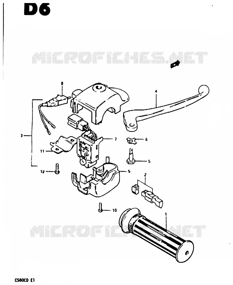 BRAKE LEVER - SWITCH Suzuki SCOOTER 80 CS 1983  CS80LD