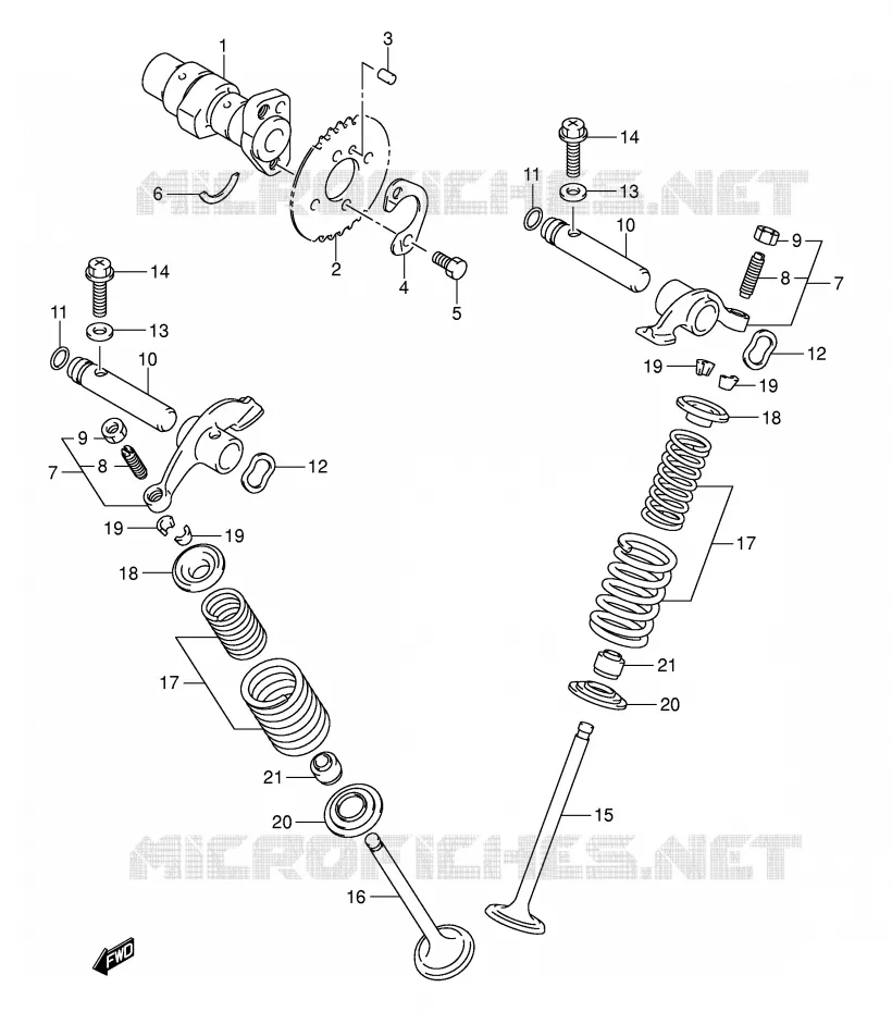 CAM SHAFT - VALVE Suzuki MOTO 125 DR-Z 2003  DR-Z125LK3(E3/E28)
