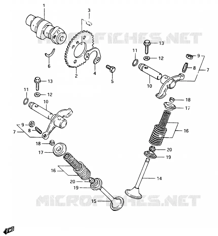 CAM SHAFT - VALVE Suzuki SCOOTER 125 CS 1983  CS125D