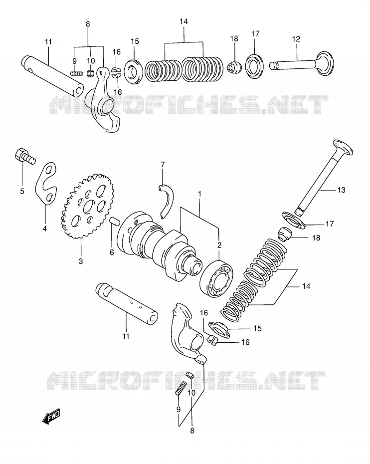 CAM SHAFT/VALVE Suzuki SCOOTER 125 BURGMAN 2000  AN125UY(E2)