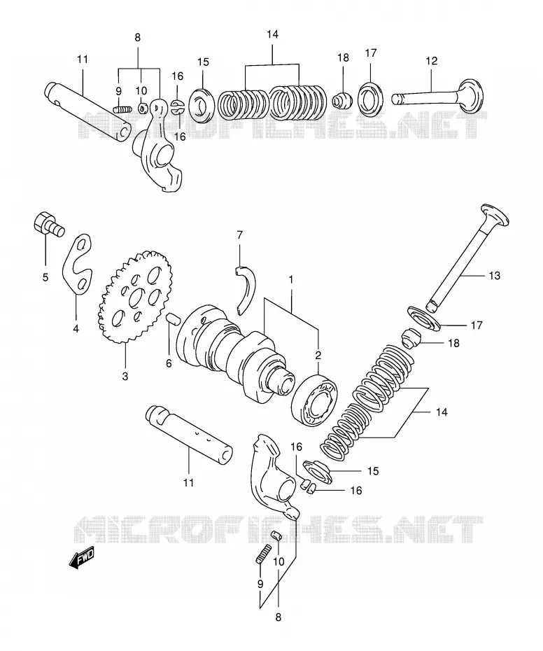 CAM SHAFT/VALVE Suzuki SCOOTER 150 BURGMAN 2000  AN150Y(E34)