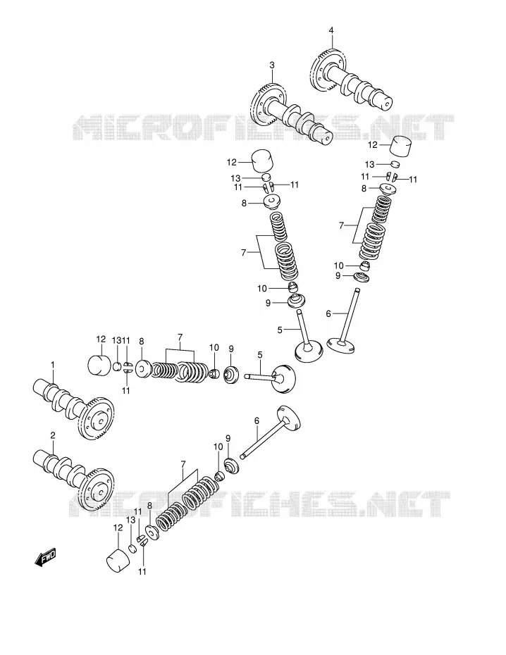CAMSHAFT - VALVES Suzuki MOTO 650 V-STROM 2006  DL650K6(E2)