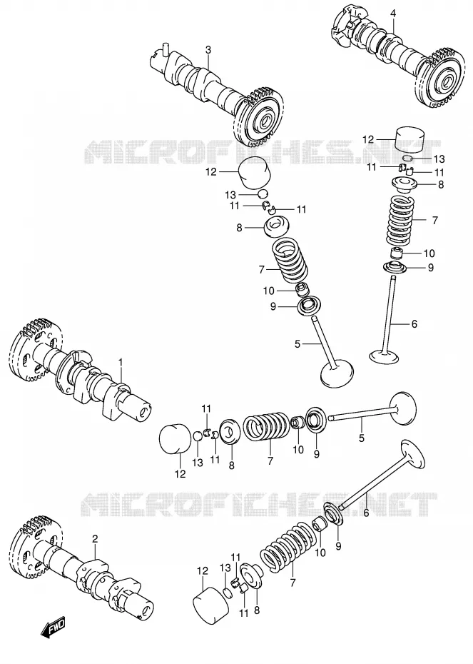 CAMSHAFT/VALVE Suzuki MOTO 1000 V-STROM 2004  DL1000K4(E2)