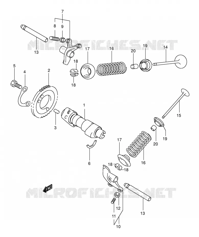 CAMSHAFT/VALVE Suzuki SCOOTER 400 BURGMAN 2006  AN400K6(E2)
