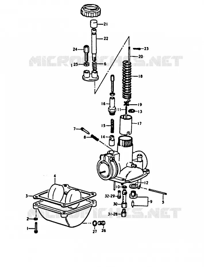 CARBURETOR Suzuki MOTO 100 A100 1992  A100N(K/L/M/N/4)