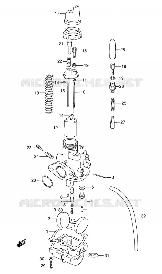 CARBURETOR Suzuki MOTO 120 BX 1994  BX120R(P97)
