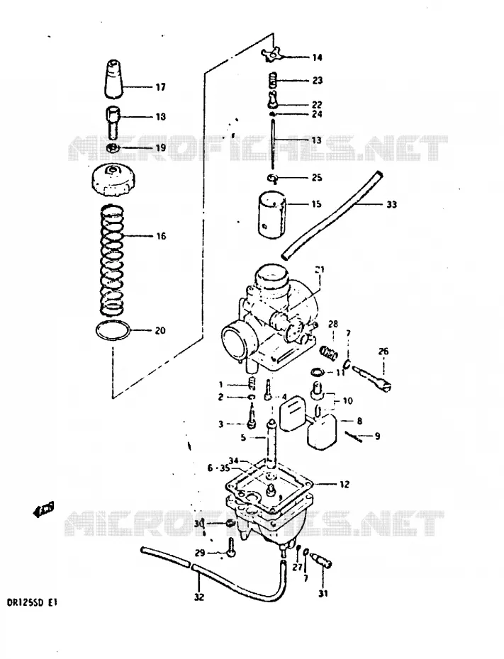 CARBURETOR Suzuki MOTO 125 DR 1982  DR125SZ(Z/D)
