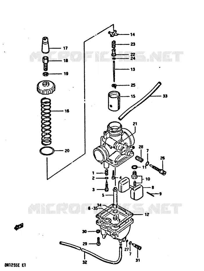 CARBURETOR Suzuki MOTO 125 DR 1984  DR125SE