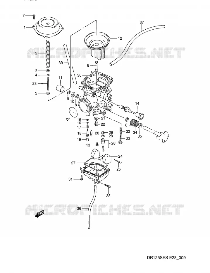 CARBURETOR Suzuki MOTO 125 DR 1994  DR125SER(E28)