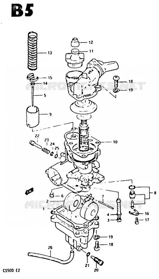 CARBURETOR Suzuki SCOOTER 50 CS 1983  CS50DD(Z/D)