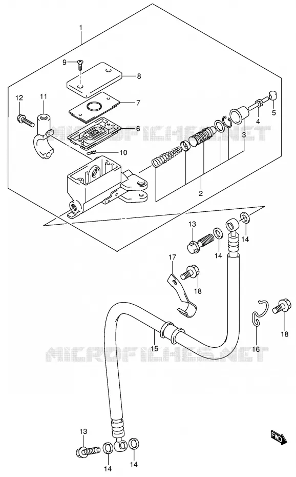 CLUTCH MASTER CYLINDER Suzuki MOTO 1000 V-STROM 2004  DL1000K4(E2)