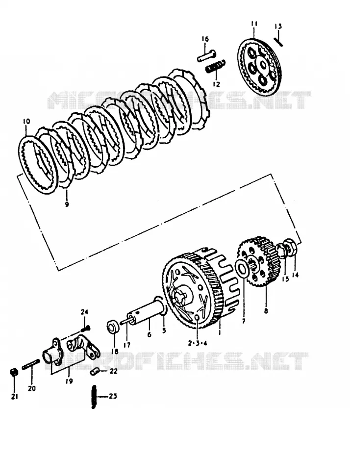 CLUTCH Suzuki MOTO 100 A100 1991  A100M(K/L/M/N/4)