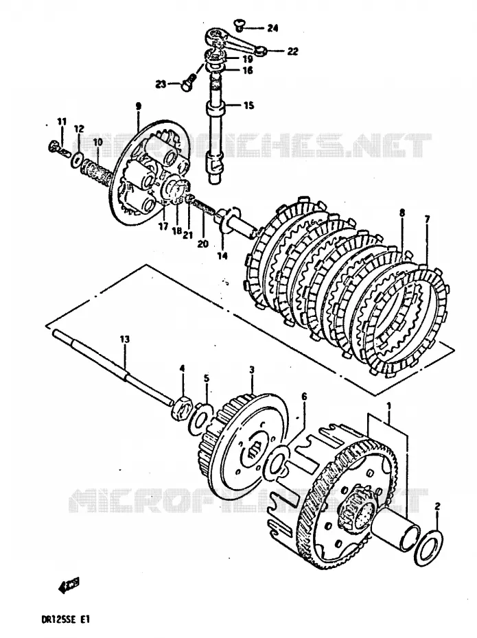 CLUTCH Suzuki MOTO 125 DR 1984  DR125SE