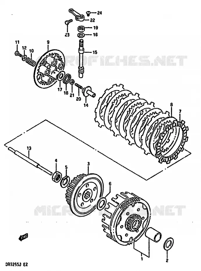 CLUTCH Suzuki MOTO 125 DR 1985  DR125SF(F/H/J)