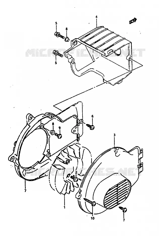 COOLING FAN Suzuki SCOOTER 100 ADDRESS 1994  AH100R