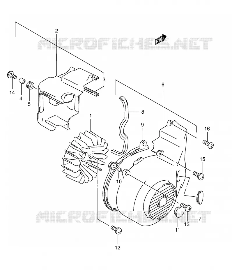 COOLING FAN Suzuki SCOOTER 125 BURGMAN 2000  AN125Y(E2)