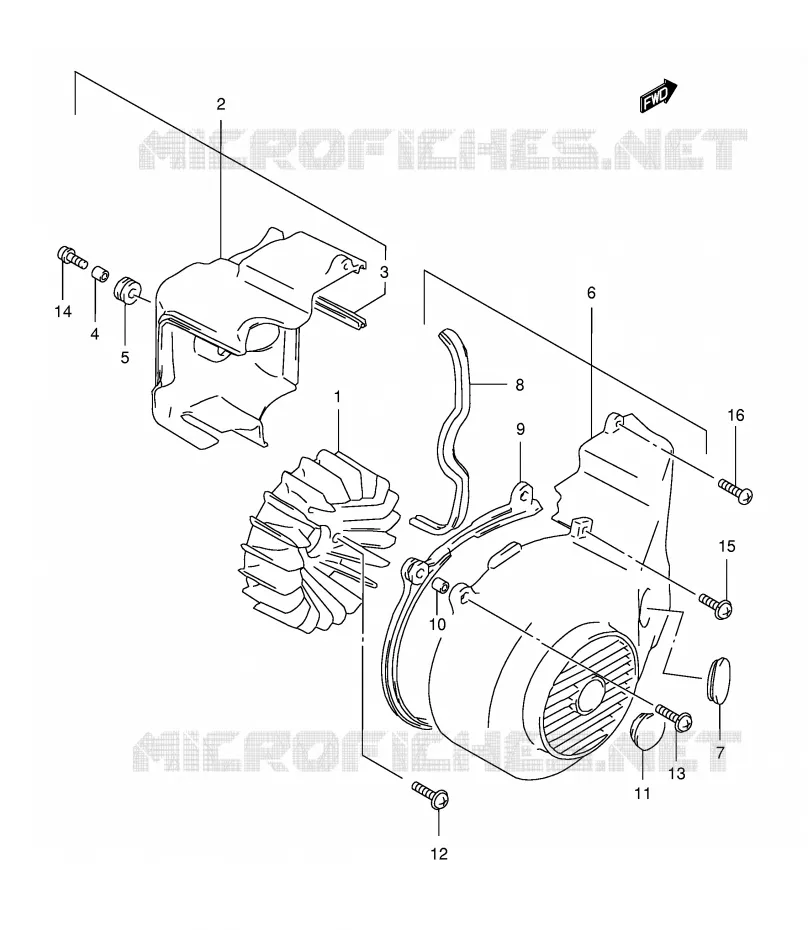 COOLING FAN Suzuki SCOOTER 150 BURGMAN 1996  AN150T(E34)
