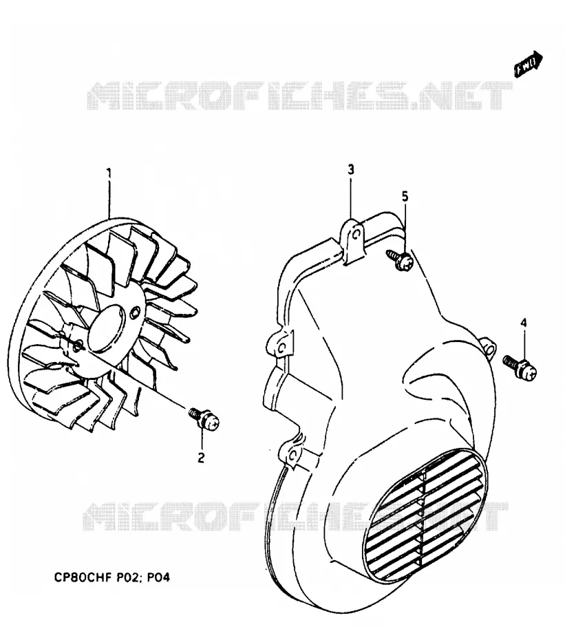 COOLING FAN Suzuki SCOOTER 80 CP 1985  CP80CHF