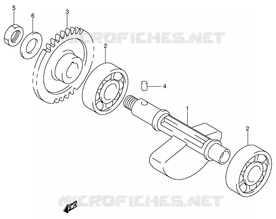 CRANK BALANCER Suzuki MOTO 400 DR-Z 2000  DR-Z400EY(E1)