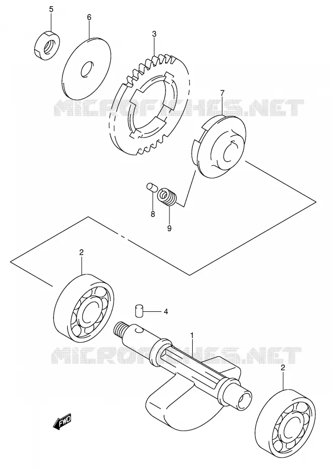 CRANK BALANCER Suzuki MOTO 400 DR-Z 2003  DR-Z400SK3(E2)
