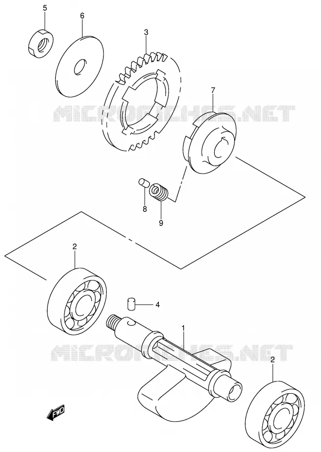 CRANK BALANCER Suzuki MOTO 400 DR-Z 2003  DR-Z400SK3(E3/E28)