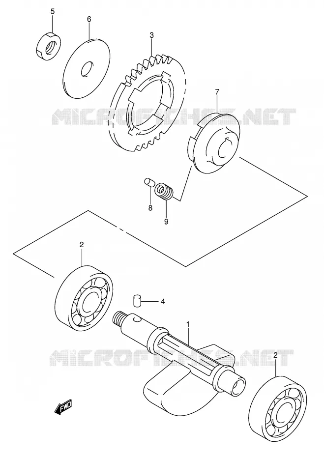 CRANK BALANCER Suzuki MOTO 400 DR-Z 2008  DR-Z400SK8(E2)