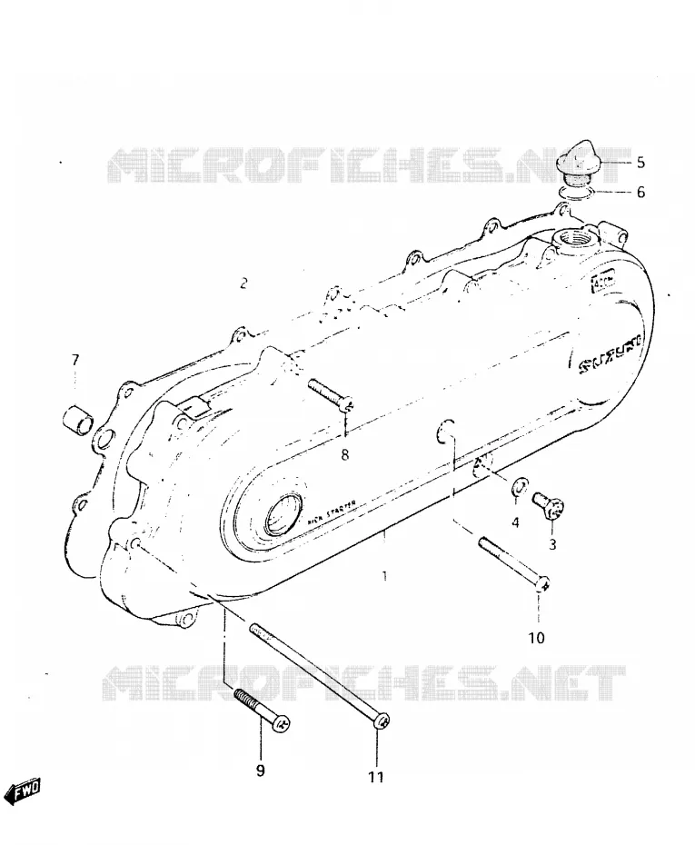 CRANKCASE COVER LH Suzuki SCOOTER 50 CL 1983  CL50D(D)