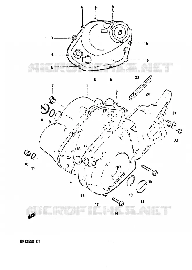 CRANKCASE COVER Suzuki MOTO 125 DR 1982  DR125SZ(Z/D)