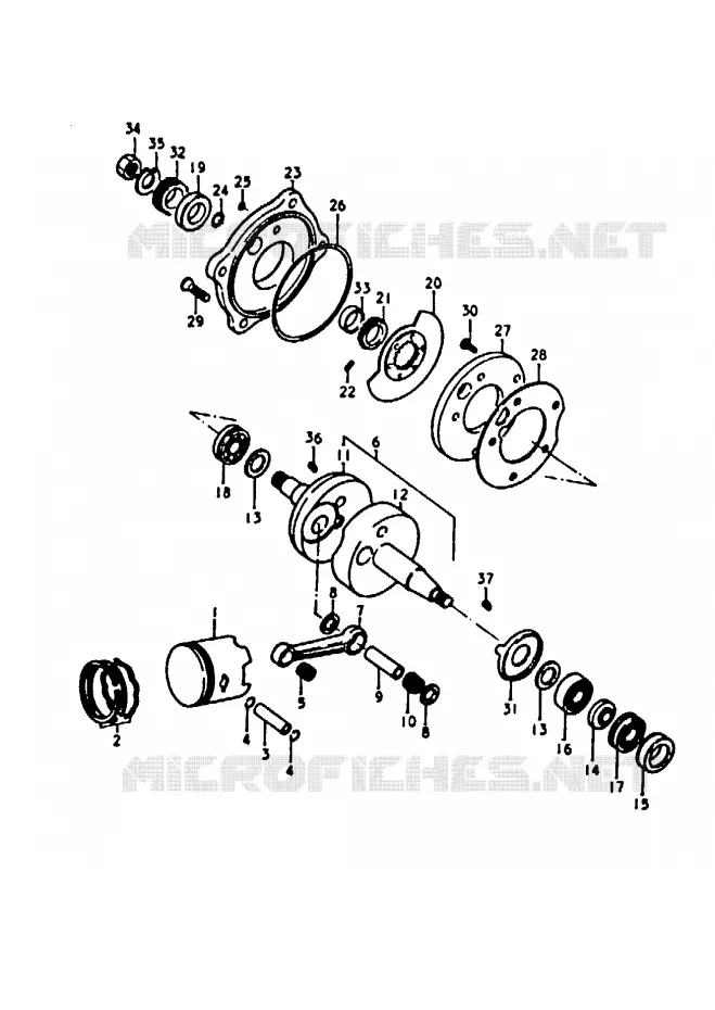 CRANKSHAFT Suzuki MOTO 100 A100 1990  A100L(K/L/M/N/4)