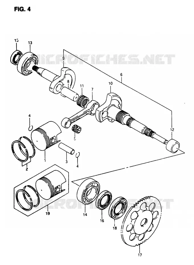 CRANKSHAFT Suzuki SCOOTER 50 AP 2007  AP50R7(T/7/V)