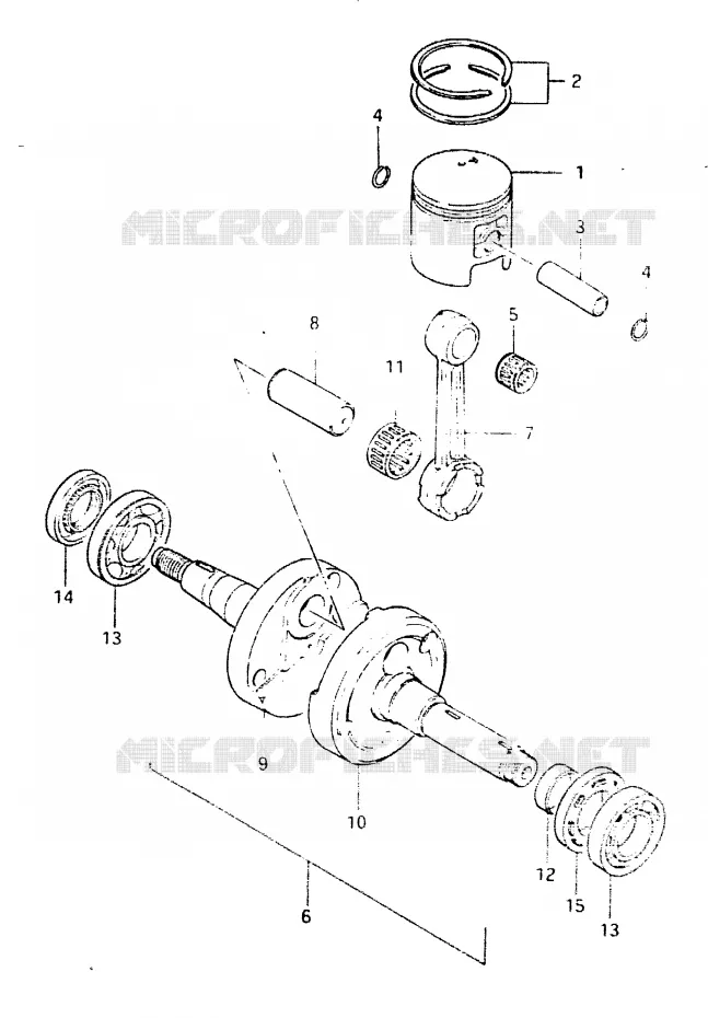 CRANKSHAFT Suzuki SCOOTER 50 CL 1983  CL50DD(D)