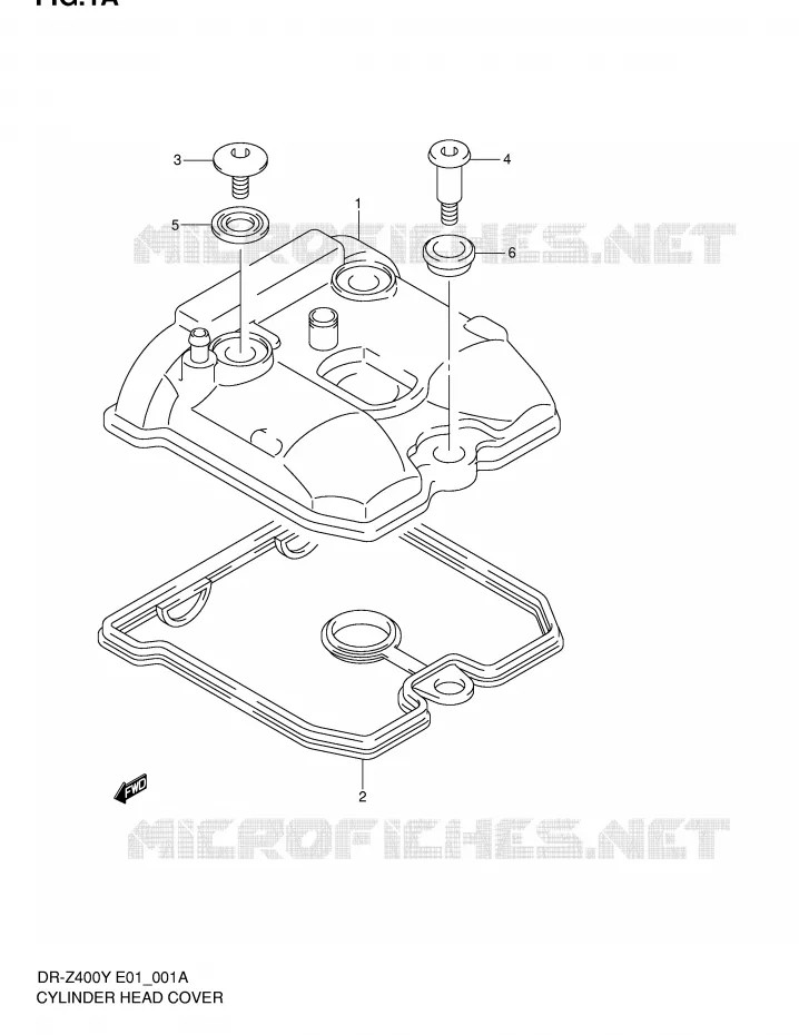 CYLINDER HEAD COVER Suzuki MOTO 400 DR-Z 2000  DR-Z400Y(E1)