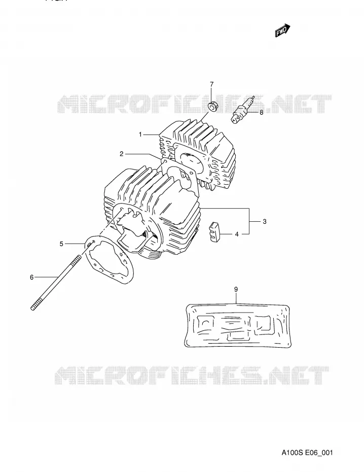 CYLINDER Suzuki MOTO 100 A100 1995  A100S(E6)