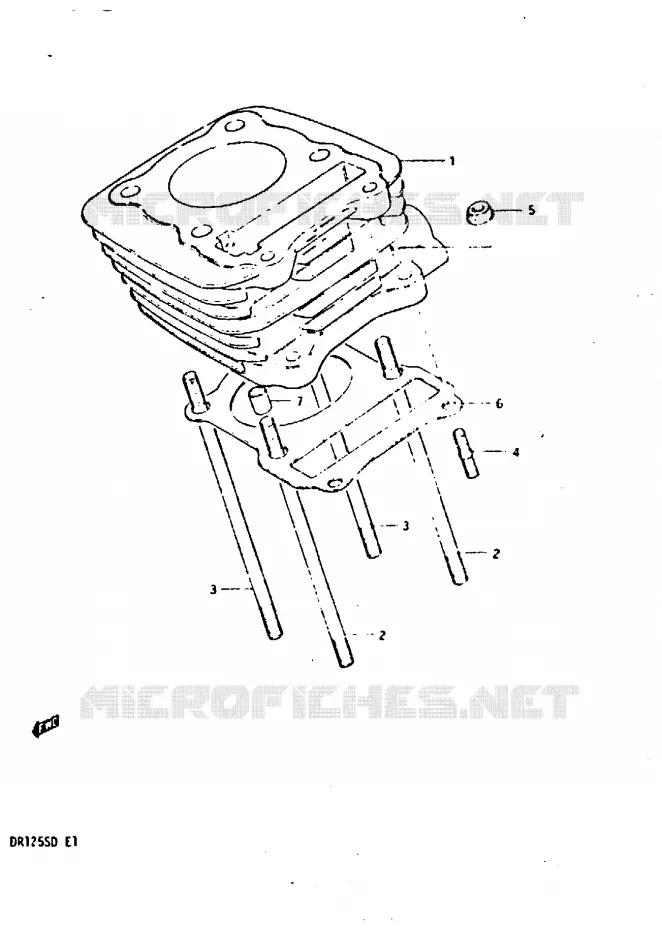 CYLINDER Suzuki MOTO 125 DR 1982  DR125SZ(Z/D)
