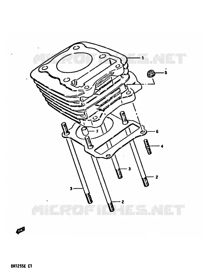 CYLINDER Suzuki MOTO 125 DR 1984  DR125SE