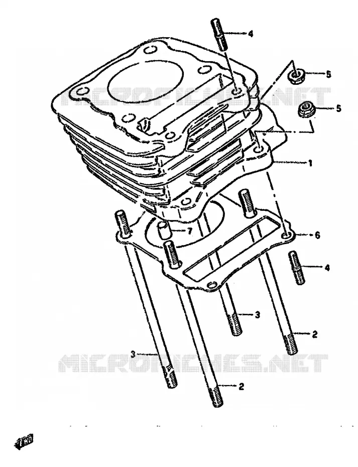 CYLINDER Suzuki MOTO 125 DR 1985  DR125SF(F/H/J)