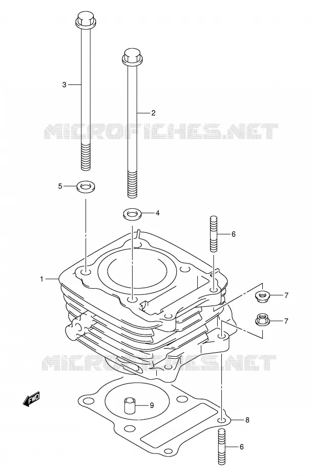 CYLINDER Suzuki MOTO 125 DR-Z 2004  DR-Z125K4(E3/E28)