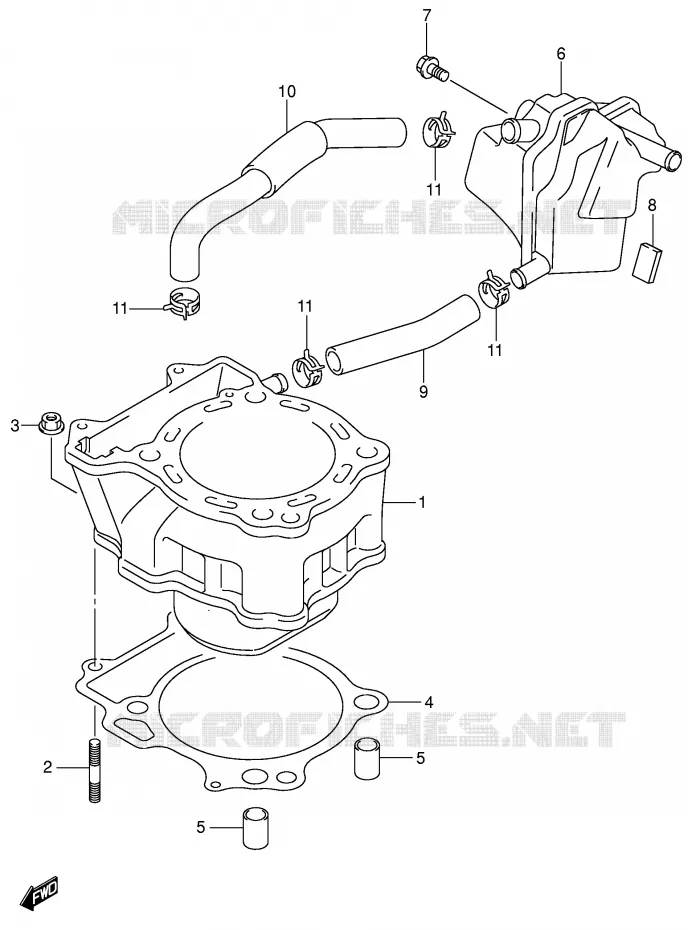 CYLINDER Suzuki MOTO 400 DR-Z 2003  DR-Z400SK3(E2)