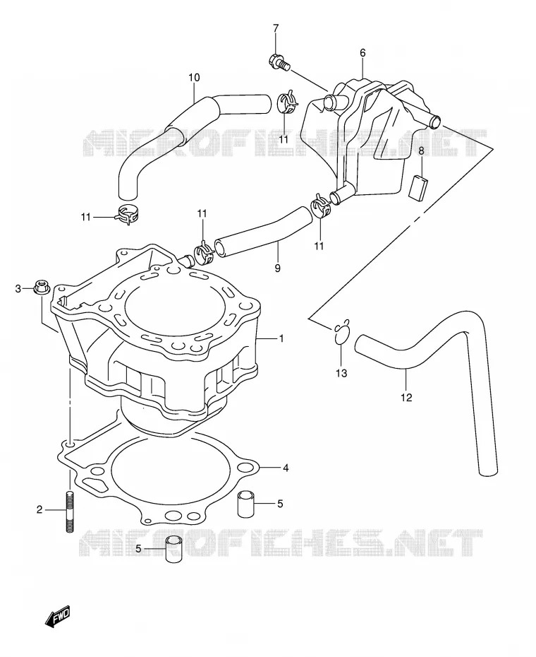 CYLINDER Suzuki MOTO 400 DR-Z 2007  DR-Z400EK7(E3/E28)