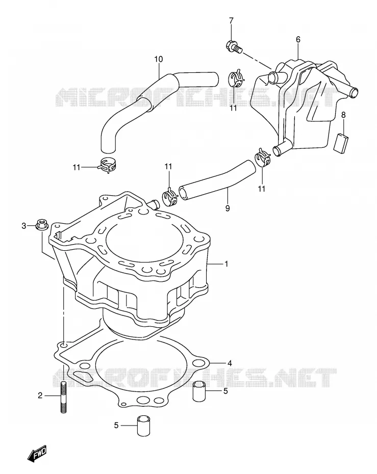 CYLINDER Suzuki MOTO 400 DR-Z 2007  DR-Z400SK7(E3/E28)