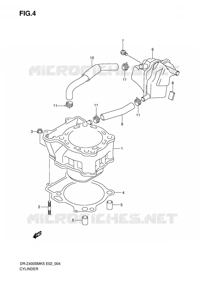 CYLINDER Suzuki MOTO 400 DR-Z 2007  DR-Z400SMK7(E2)